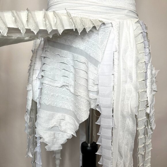 White Mummy Skirt Size Small Medium Beach Bride Top Mermaid Halloween Costume S - Picture 6 of 13